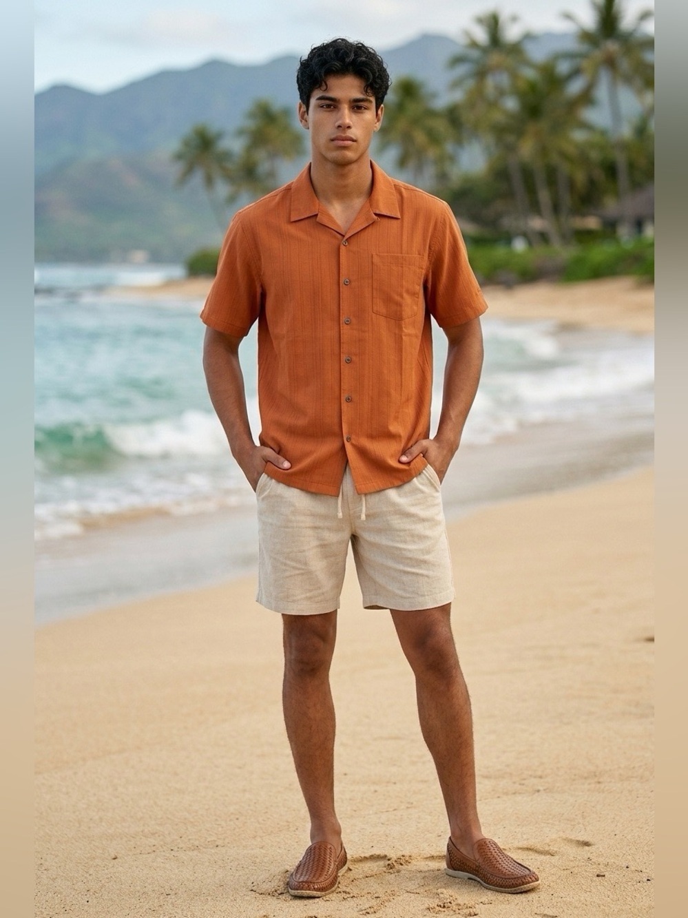 Columbia Sportswear (L) Rust/Brown plaid shirt